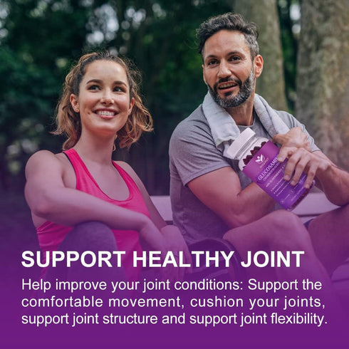 Glucosamine Chondroitin Gummies, Joint Support Supplement with MSM & Elderberry, 60 Gummies (2 Pack)