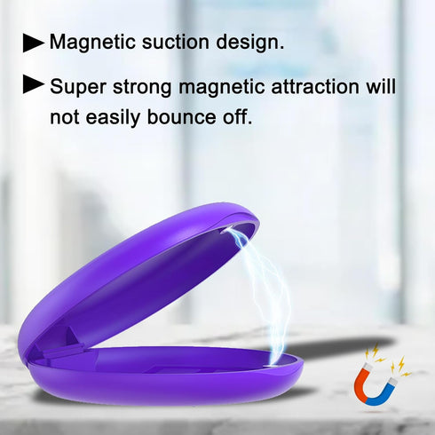 ARGOMAX 2 PCS Purple Thin and Light Aligner Case, Magnetic Closure Retainer Holder, Easy to Carry