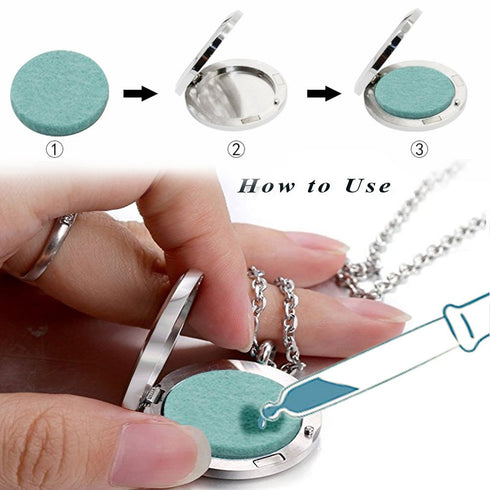 Aromatherapy Essential Oil Diffuser Necklace - Cloud Pattern Stainless Steel Locket Pendant