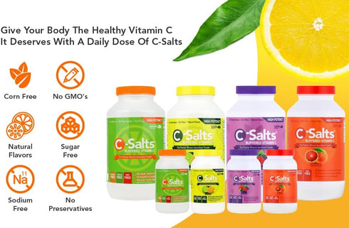 Buffered Vitamin C Powder - Non-Acidic Immune Support Drink, Organic Sugar-Free Formula, Vegan, Lemon Lime 8oz