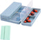 Meluvora 2 Pcs Travel Pill Organizer, Pocket Pharmacy with 7 Compartments Design, Magnetic