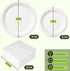 Set, 7-inch, 9-inch 100 Disposable Paper Plates Eco friendly Heavy Duty Plates and Napkins Party Supplies, Compostable