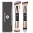 KINGMAS Foundation Makeup Brushes, 2Pcs Premium Double-Ended Brush for Buffing Liquid, Cream, Powder