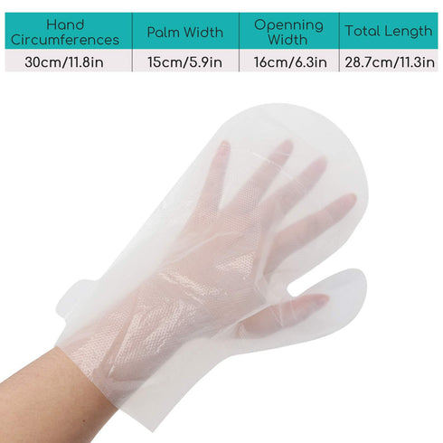 Segbeauty Paraffin Wax Liners, 200pcs Larger Thicker Plastic Hand and Foot Bags for Wax Treatment