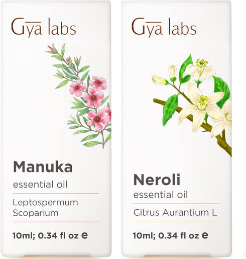 Manuka Oil for Skin & Neroli Essential Oil for Diffuser Set -
