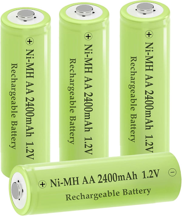 Teneyuuo AA 1.2 V NiMH 2400mAh Household Devices Double A Rechargeable Batteries,4 Packs