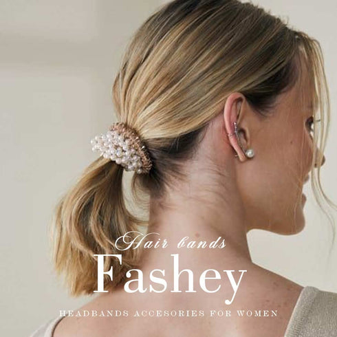 Pearl Hair Scrunchies, Rhinestone Hair Ties, Elastic Hair Bands for Women and Girls (Pack of 3)