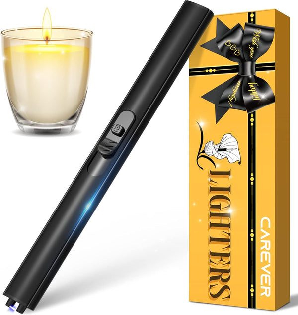 Candle Lighter Stocking Stuffers for Women & Men, Electric USB Rechargeable Lighter for Grill, Kitchen, BBQ