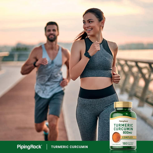 Piping Rock Turmeric Curcumin Supplement | 800mg | 180 Capsules - Extract Complex, Non-GMO, Gluten Free