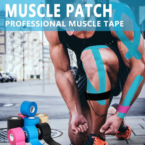 SOON GO Kinesiology Tape Pro, 1/2/5 Rolls, 2 Inch High Elasticity Sports Tape for Muscle Recovery & Joint Support