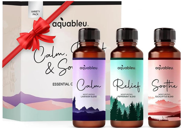 Essential Massage Oil Gift Set - Serenity Trio Sooth, Calm, Relief Includes