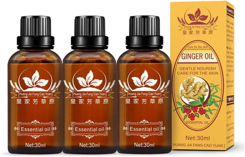 HuaQing 3 Pack Ginger Lymphatic Drainage Massage Oil,Promote Blood Circulation Metabolism SPA Gifts