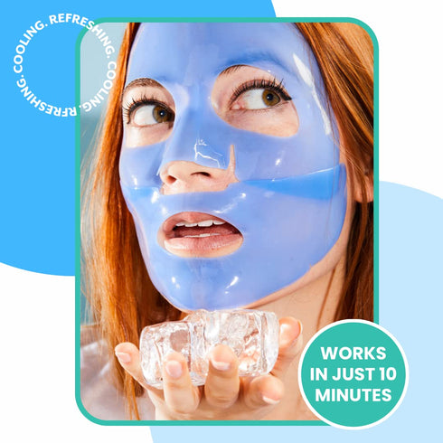 Patchology Iced Cooling Hydrogel Masks - Firming Facial Sheet Mask with Peptides and Cloudberry Oil, 1 Count