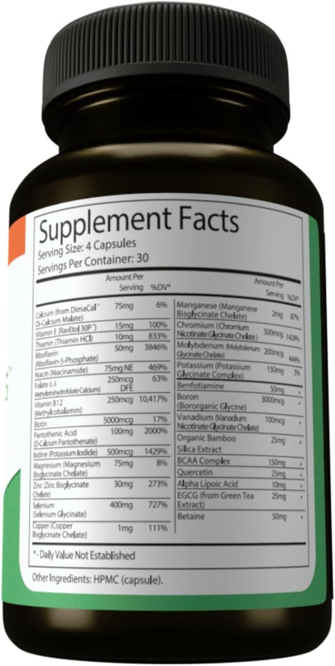 Cell Nutrients - 120 caps Mitochondrial Supplements for Cell Repair, Membrane Repair & Metabolism, Non-GMO, Vegan