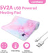 USB Heating Pad - 5V Heated Travel Pads for Car Airplane, 3 Heat Settings, Auto Shut Off, Pain Relief (16"x 12")