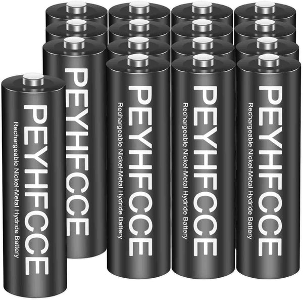 PEYHFCCE 1.2V 600mAh NiMH AA Rechargeable Batteries,Solar AA Battery for Outdoor Solar Lights