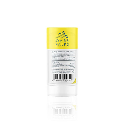 Oars + Alps Go Stick Clear SPF 35 Face Sunscreen, Skin Care with Vitamin E, Water and Sweat Resistant, TSA Friendly