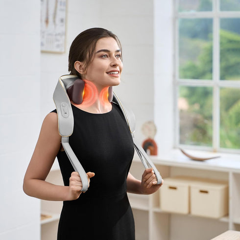 H5 3 SKG Mini Heated Neck and Shoulder Massager Cordless Shiatsu Deep Tissue Relief with Modes, Adjustable Heat