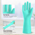 Reusable Rubber Gloves for Dishwashing, 4 Pairs, Household Cleaning Gloves for Washing Dishes, Small