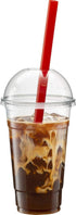 Clear Jumbo Smoothie Straws, 100 Pack of 9'' Disposable Wide-mouthed Large Milkshake Straws