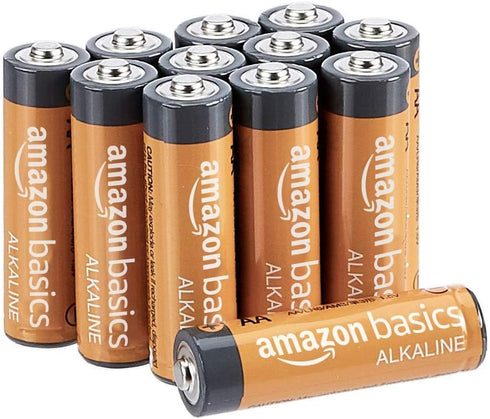 Amazon Basics 12-Pack AA Alkaline Batteries, 1.5 Volt, Long Lasting Power