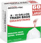 Trash Bags 8-10 Gallon Drawstring, 60 Count Garbage Bags, Heavy Duty White Plastic for Kitchen, Bathroom