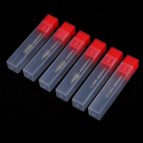 Nail Drill Bits Set, 6 pcs Nail Grinding Sanding Bit Set for Electric Drill Manicure Machine