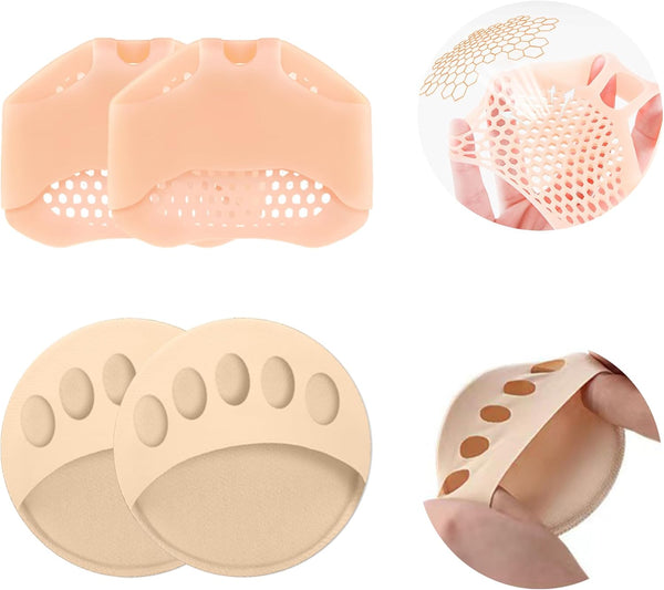 Soulful Solutions Forefoot Metatarsal Pads for Women and Men, Ball of Foot Cushion for Mortons Neuroma Pain Relief