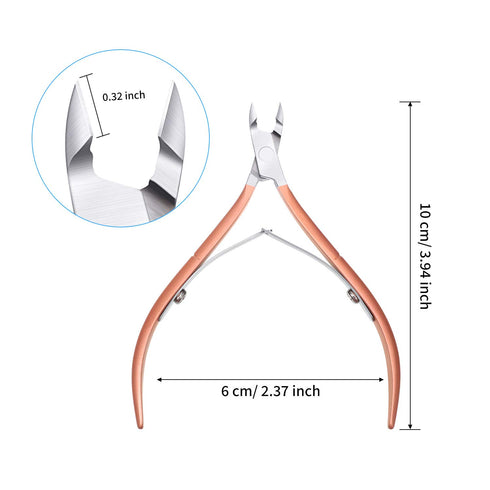 Mudder 3 Packs Cuticle Nippers Cutter Tool - Stainless Steel Nail Cuticle Trimmer Remover with Pointed Blade