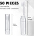 Rtteri 50 Pcs Travel Toothbrush Kit - Bulk Folding Toothbrush with Cover, Portable Travel Size Mini Toothbrush for
