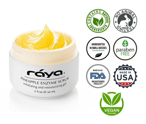 RAYA Pineapple Enzyme Facial Scrub (120) | Exfoliating Facial Scrub for Combination Skin, Glowing Complexion