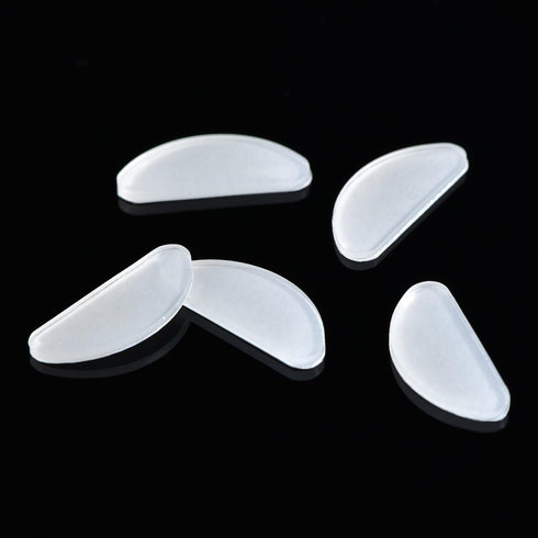 TOODOO 18 Pairs Eyeglasses Nose Pads - Adhesive Silicone Anti-Slip for Glasses & Sunglasses (Transparent & Black, 1mm)