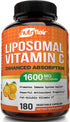 NutriFlair Liposomal Vitamin C, 1600mg, 180 Capsules, High Absorption, Immune System Support & Collagen Booster