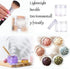 20 PCS 2oz Plastic Empty Jars with Lids (White), Wide-Mouth Refillable Storage Containers for Cosmetics, Candy, Beads,