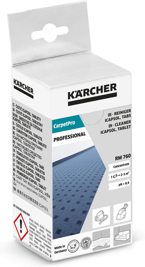 Karcher Carpet Cleaner Tablets, Pack of 16 for Effective Cleaning