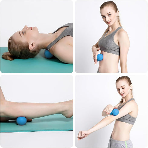 WOVTE Massage Lacrosse Ball for Sore Muscles, Shoulders, Neck, Back, Foot, Body, Deep Tissue, Trigger Point, Muscle