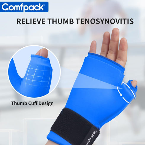 Hand Ice Pack Glove for Arthritis, Wearable Gel Thumb Ice Pack Wrap for Pain Relief