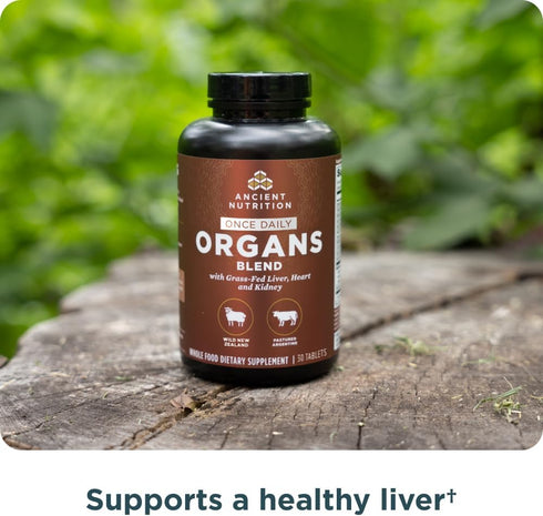 Ancient Nutrition Organ Supplements - Once Daily Grass-Fed and Wild Organ Complex Capsules for Liver, Heart, Kidney
