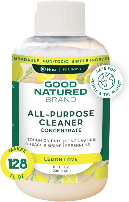 All-Purpose Cleaner Concentrate | Biodegradable Multi-Surface Cleaner | Natural Lemon Essential Oil, 8oz makes 128oz