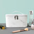 Meiyuuo Makeup Bag, Small Cosmetic Bags for Women, Waterproof Zipper Pouch Makeup Organizer (White Marble)