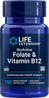 Life Extension BioActive Folate & Vitamin B12, 150 Vegetarian Capsules, Non-GMO, Gluten Free Supplement