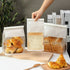XZJMY 50Pcs Packaging 5.1"x3.9"x11") Bakery Bags,Paper Bread Bags with Clear Front Windo, Tin Tie Tab Lock Kraft Tin
