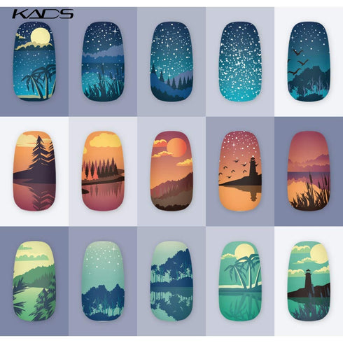KADS Nail Stamping Plate Nature Template Image Design for Nail Art Decoration and DIY (NA031)