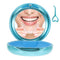 Retainer Case with Mirror, Cute Galvanise Design Holder Case, Slim Aligner Case for Invisalign/Night Guard/Mouth Guard
