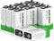 9V Batteries 12 Pack - 10-Year Shelf Life for Smoke Detector, Guitar Pedals, Square Alkaline Batteries