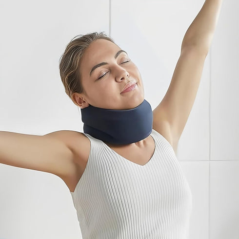 longjunjunfashion RT67) Cervicorrect Neck Brace, Cervical Support for Snoring, Neck Pain Relief, Soft Foam, Women Men