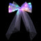 Jeairts LED Bow Clip - Glowing Rainbow Veil Wedding Hair Piece, Colorful Tulle Bow with Clips for Bachelorette Party