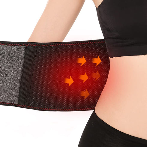 Cordless Heating Lower Back Brace, Adjustable Support Belt for Pain Relief, Heated Waist Wrap for Men and Women