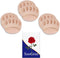 Metatarsa Foot Pads, Reusable Soft Ball of Foot Cushions for Women, Honeycomb Fabric Pain Relief (3 pairs Beige)