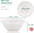 100 Pcs 8oz Disposable Paper Bowls,Natural Compostable Bowls,White Heavy-Duty Bagasse Bowls for Parties,Catering and Everyday Use by Hamiggaa